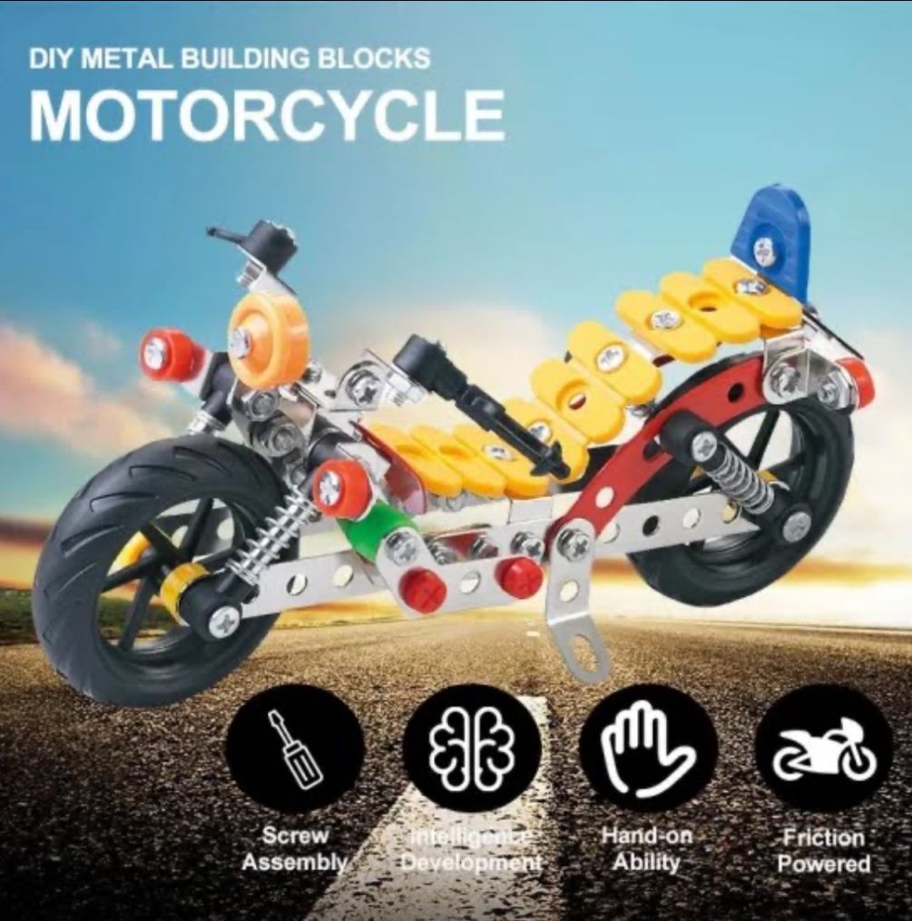 Intelligent Assembly Toy Series - Motorcycle (257 Pieces)